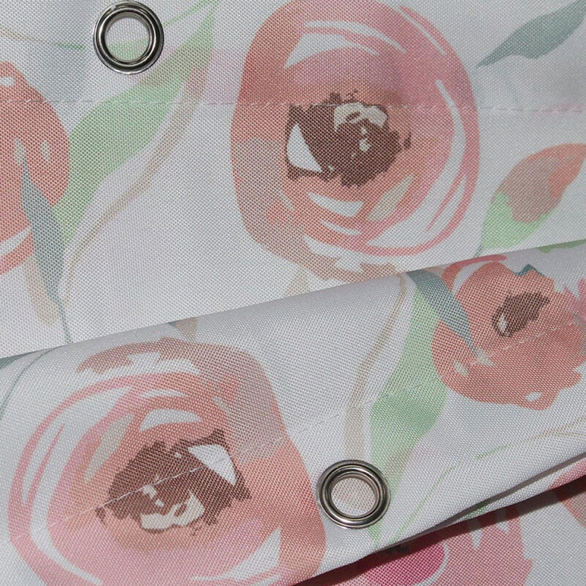 DUSCHVORHANG Rosa Polyester schnell trocknend wasserdicht maschinenwaschbar mit Haken Badezimmer - Pink, Textil (120/180cm) - MCBOSON