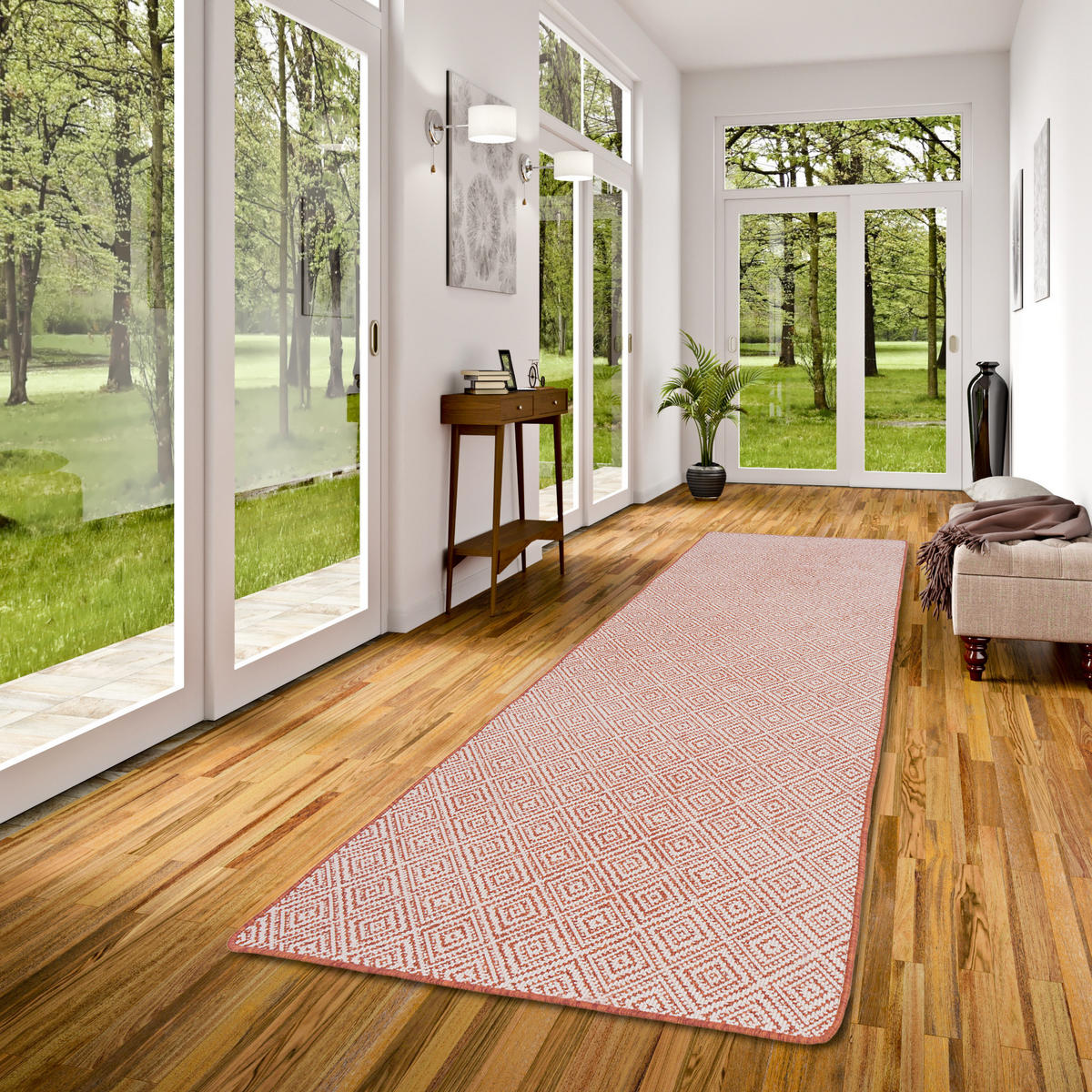 IN- UND OUTDOOR TEPPICH LÄUFER BEIDSEITIG NEWPORT - Terra cotta, Textil (80/200cm) - Snapstyle