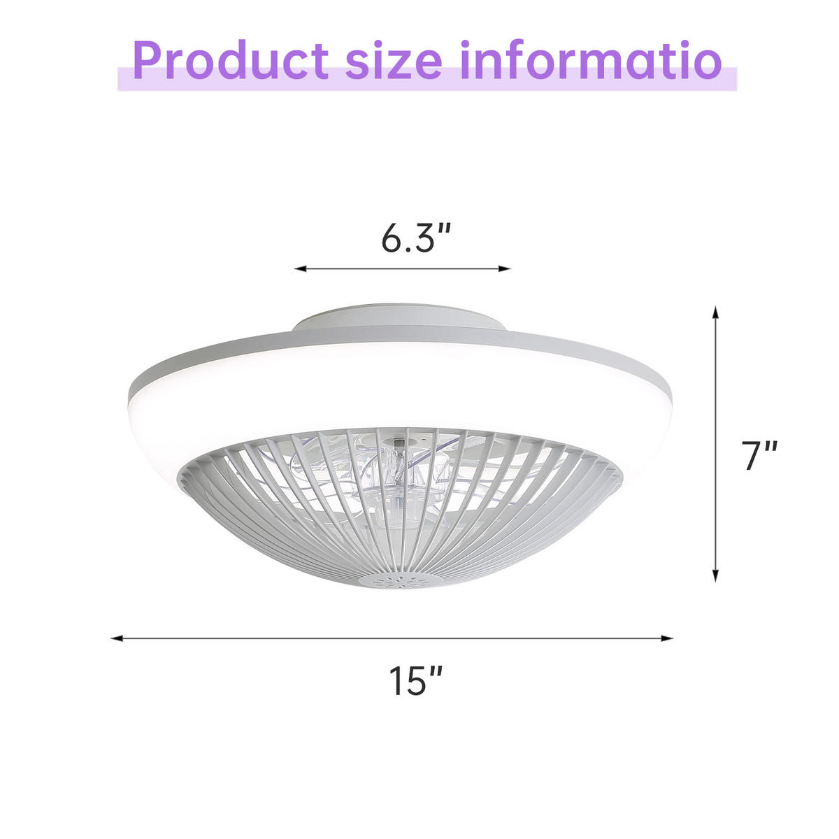 DECKENVENTILATOR 15Zoll RGB LED App Steuerung ABS Flügel - Weiß, Kunststoff (38.1/38.1/21.5cm) - CASIVA