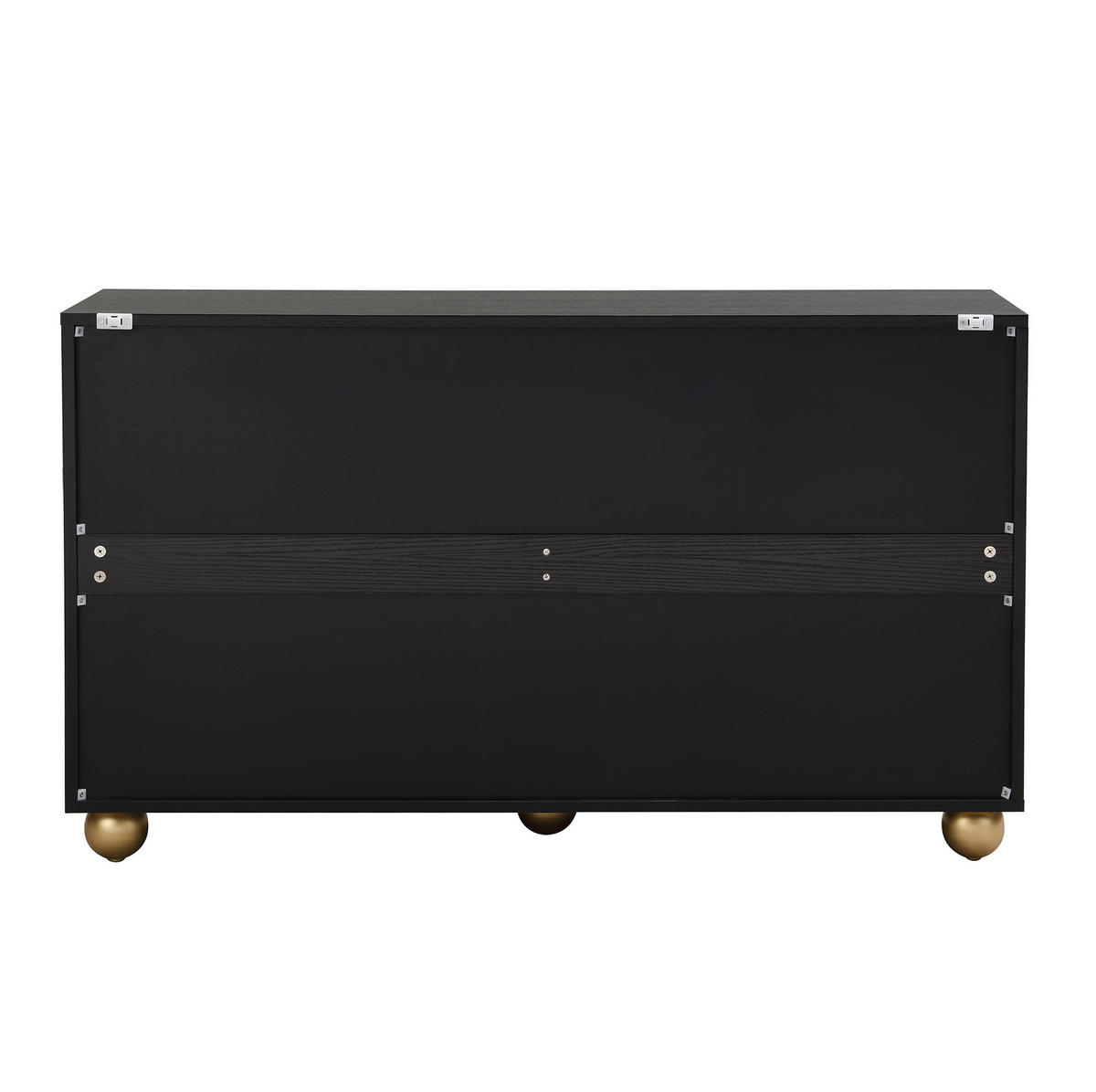 SIDEBOARD 4-türig 120 x 35 x 71,5 cm MDF Schwarz - Schwarz, Holzwerkstoff (120/71.5/35cm) - Meubliv
