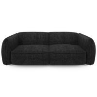SOFA 4-SITZER Rastervelours Dunkles Anthrazit 230cm - Anthrazit, Textil (230/74/90cm) - Sia Home