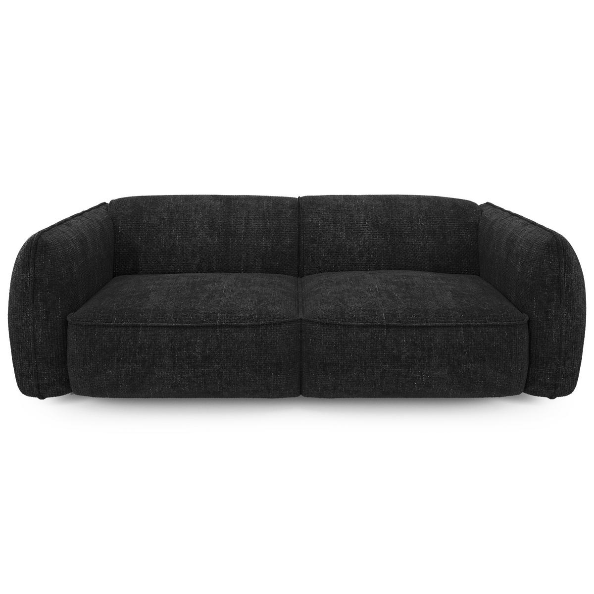 SOFA 4-SITZER Rastervelours Dunkles Anthrazit 230cm - Anthrazit, Textil (230/74/90cm) - Sia Home
