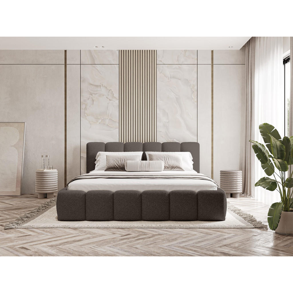 Thumbnail - Fedve Polsterbett, Braun, Textil, 200x200 cm, Schlafzimmer, Betten, Polsterbetten