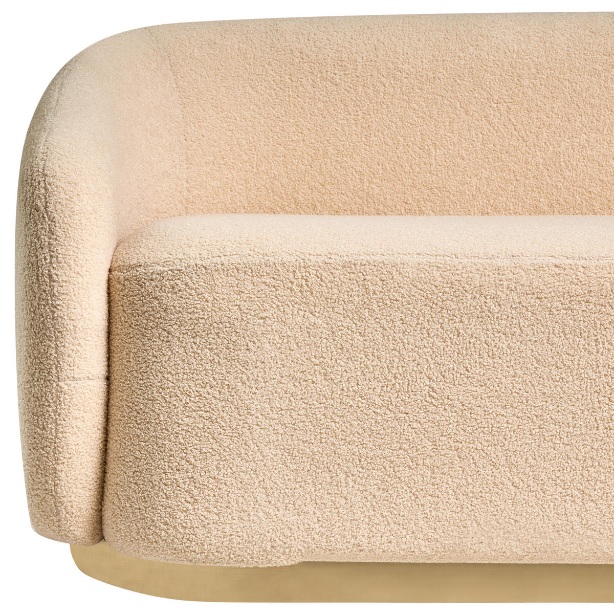 POHOVKA 2-místná Bouclé Béžová Sipo - béžová, textil (206/74/75cm) - Beliani