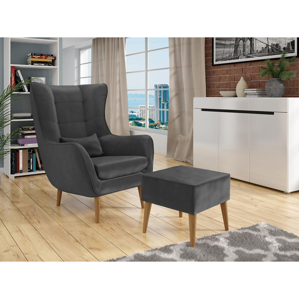 Thumbnail - Mirjan24 Sessel, Grau, Textil, 80x106x95 cm, Wohnzimmer, Sessel, Polstersessel