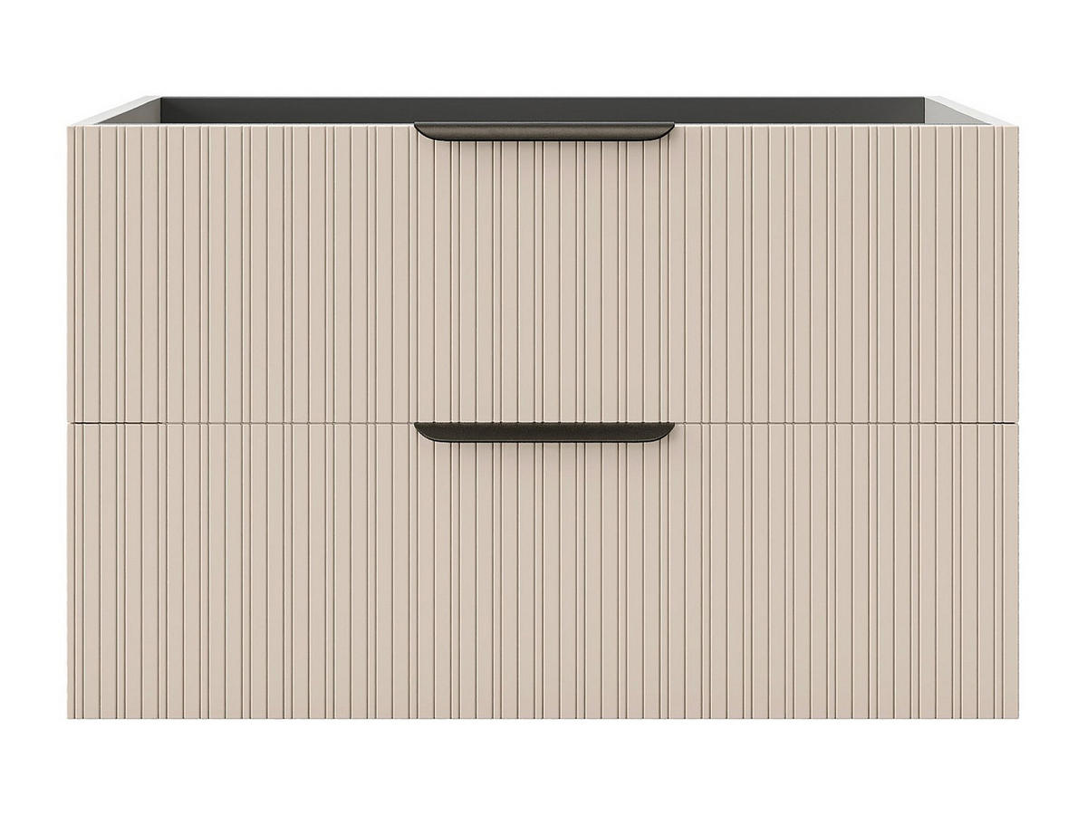 HÄNGESCHRANK für Waschbecken in Rillenoptik - Beige - 80 cm - DALIKO - Beige, Holz (80/50/46cm) - Vente-Unique