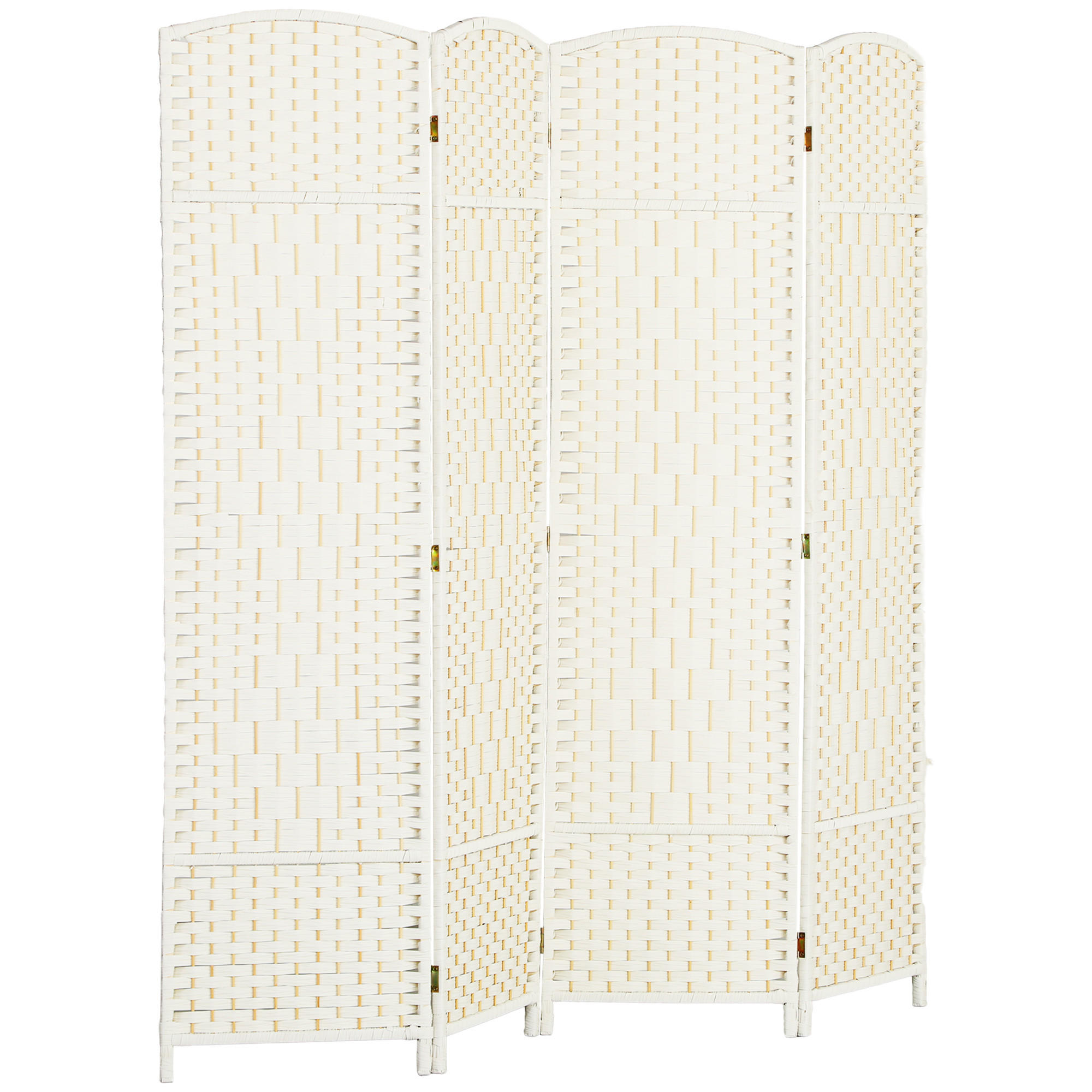 PARAVENT faltbar Weiß 180/180 cm - Weiß, Holz (1.7/180cm) - HOMCOM