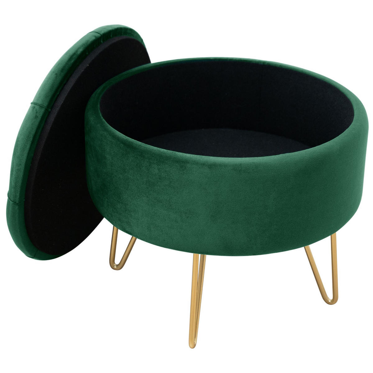 ČALÚNENÝ TABURET Zelený 38/33/38 - zelená, textil (38/33/38cm) - RAUMHIRSCH FURNITURE