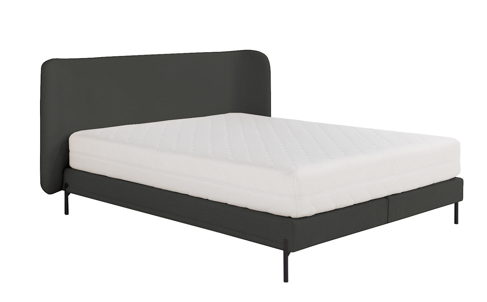 POLSTERBETT mit Matratze SIERRA, Braun, 180x200 cm - Braun, Textil (180/200cm) - KS Home Concept