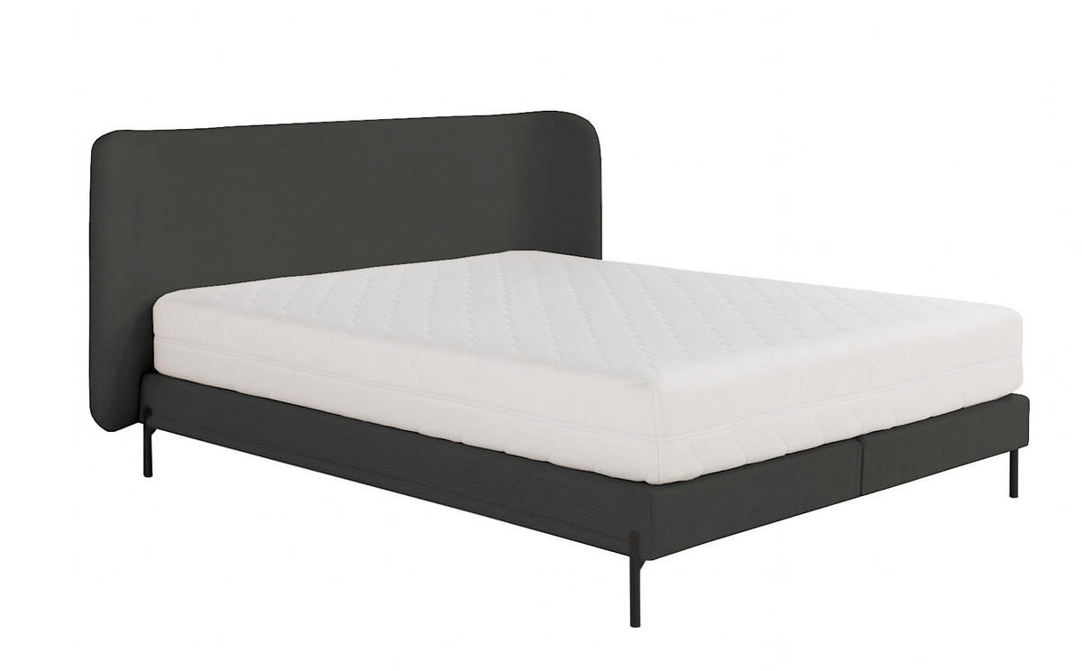 POLSTERBETT mit Matratze SIERRA, Braun, 180x200 cm - Braun, Textil (180/200cm) - KS Home Concept