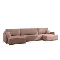 ECKSOFA Carlos Mit Schlaffunktion und Bettkasten Elegante Stoff Poso Rosa - Rosa, Holz/Textil (348/142cm) - Kaiser Möbel