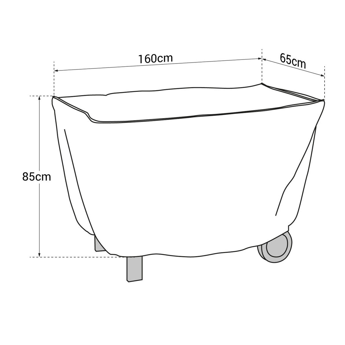 HÜLLE Schwarz - Schwarz, Textil (160/65/85cm) - Cook'in Garden