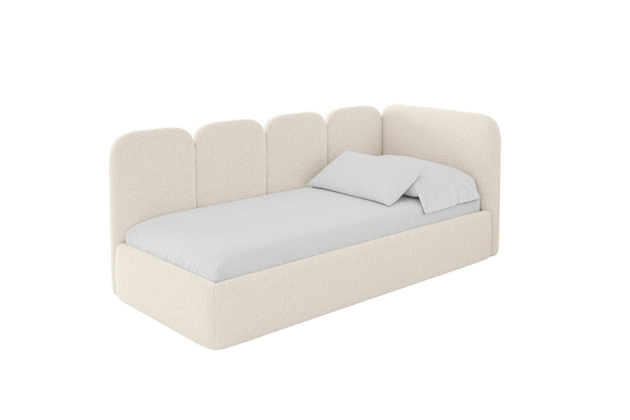 ALTDECOR JEDNOLŮŽKOVÁ POSTEL pro mládež s úložným prostorem, vlevo - VELY 80x200 béžová
