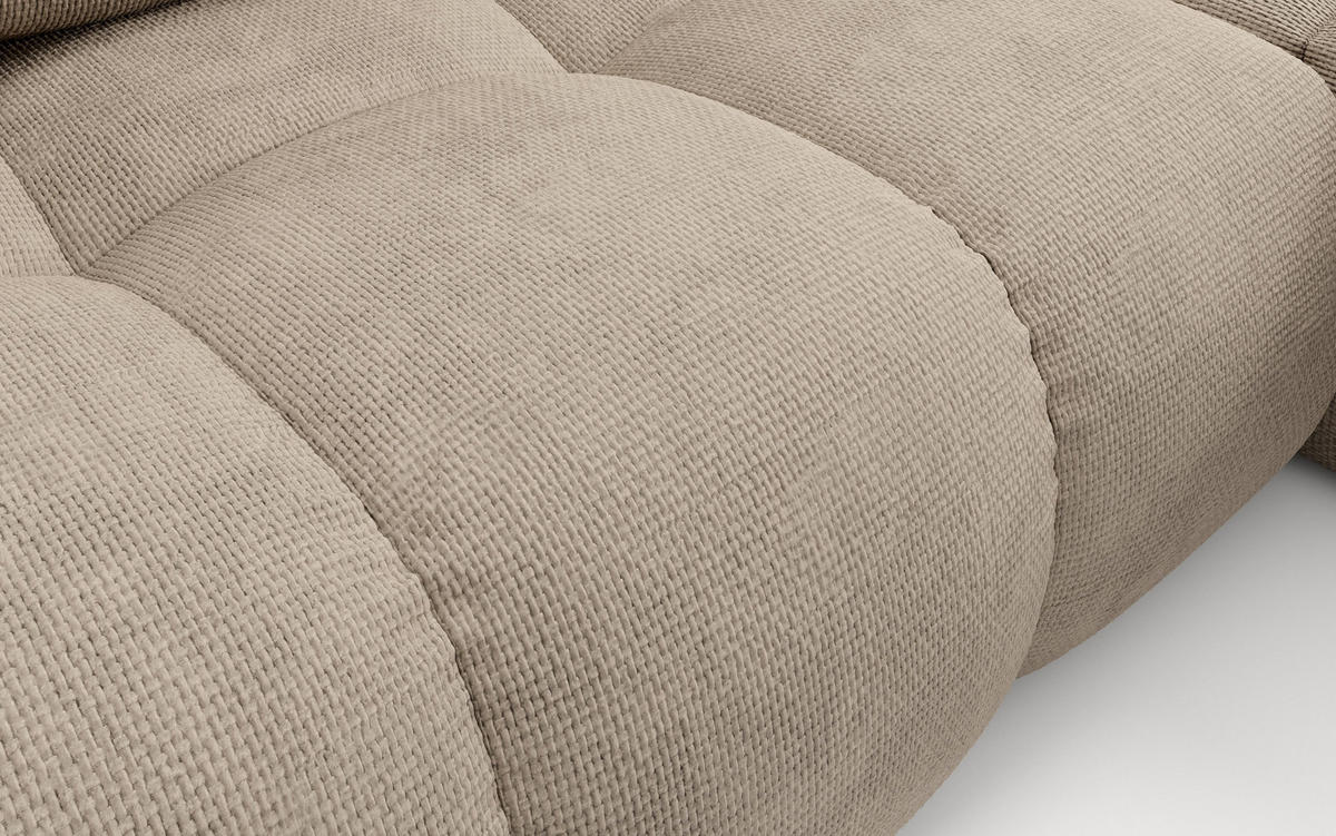 ECKSOFA DUCA R-S Grau Chenille mit Schlaffunktion - Grau, Holz (266.5/266.5cm) - MASSENO