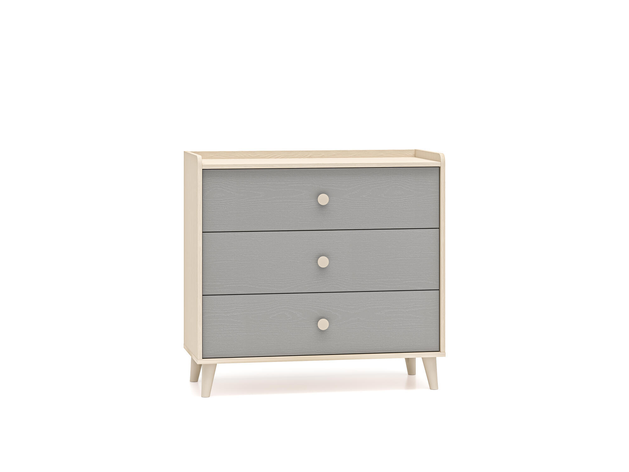 KOMMODE MEVEL Grau 90x40x85 cm - Grau, Holzwerkstoff (90/85/40cm) - FURNLUX