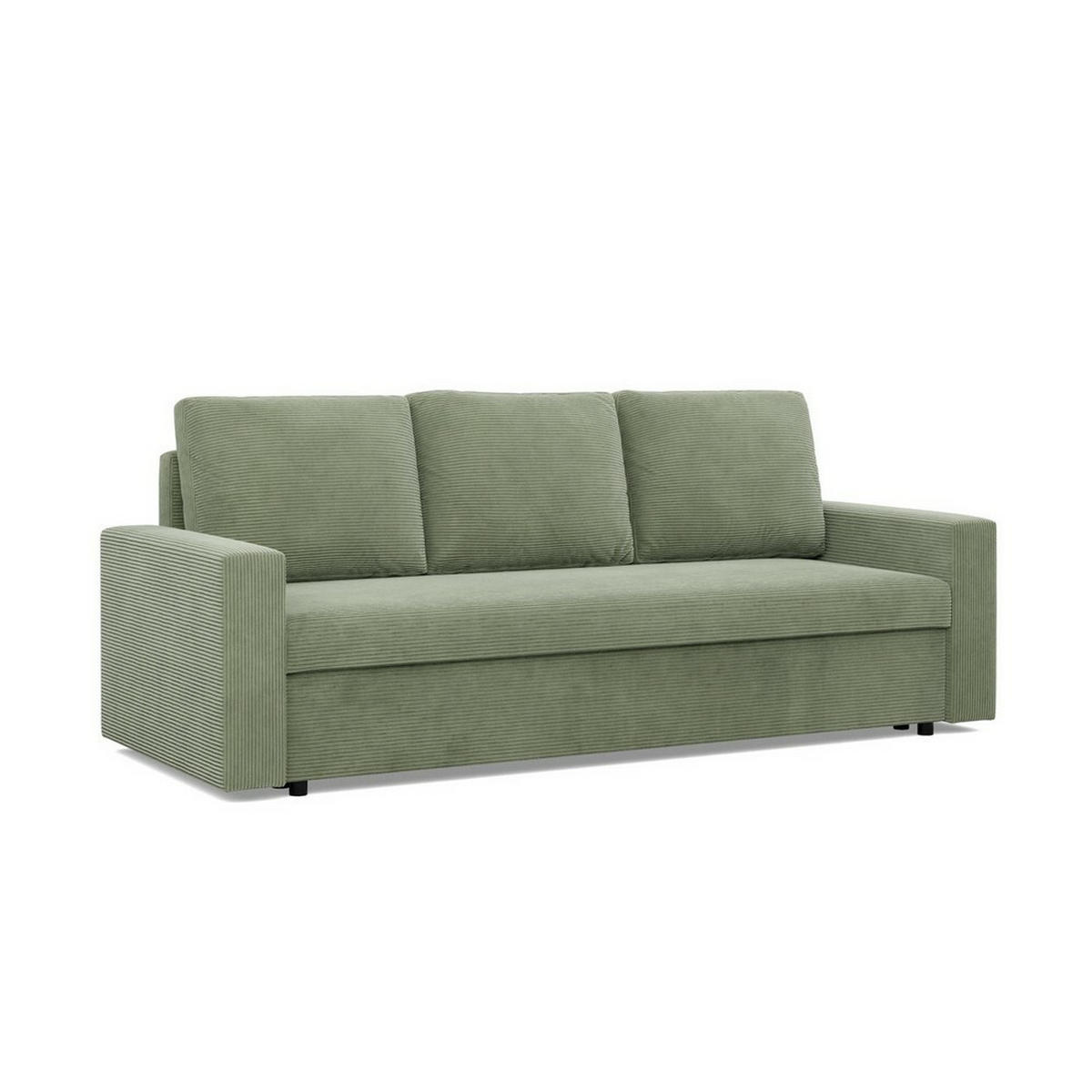 SOFA Neo mit gerader Armlehnen olivgrün - Olivgrün, Textil (220/92/92cm) - SIMKAM Furniture