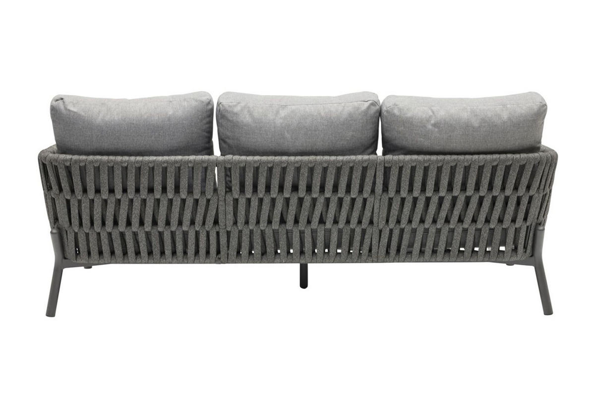 LOUNGESOFA Malte 67x202x82 cm, Kunststoff, Anthrazit - Anthrazit/Grau, Kunststoff/Metall (202/67/82cm) - dasmöbelwerk
