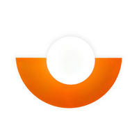 WANDLEUCHTE Innen Vintage 20/13 cm - Orange, Glas/Metall (20/13cm) - Bamyum