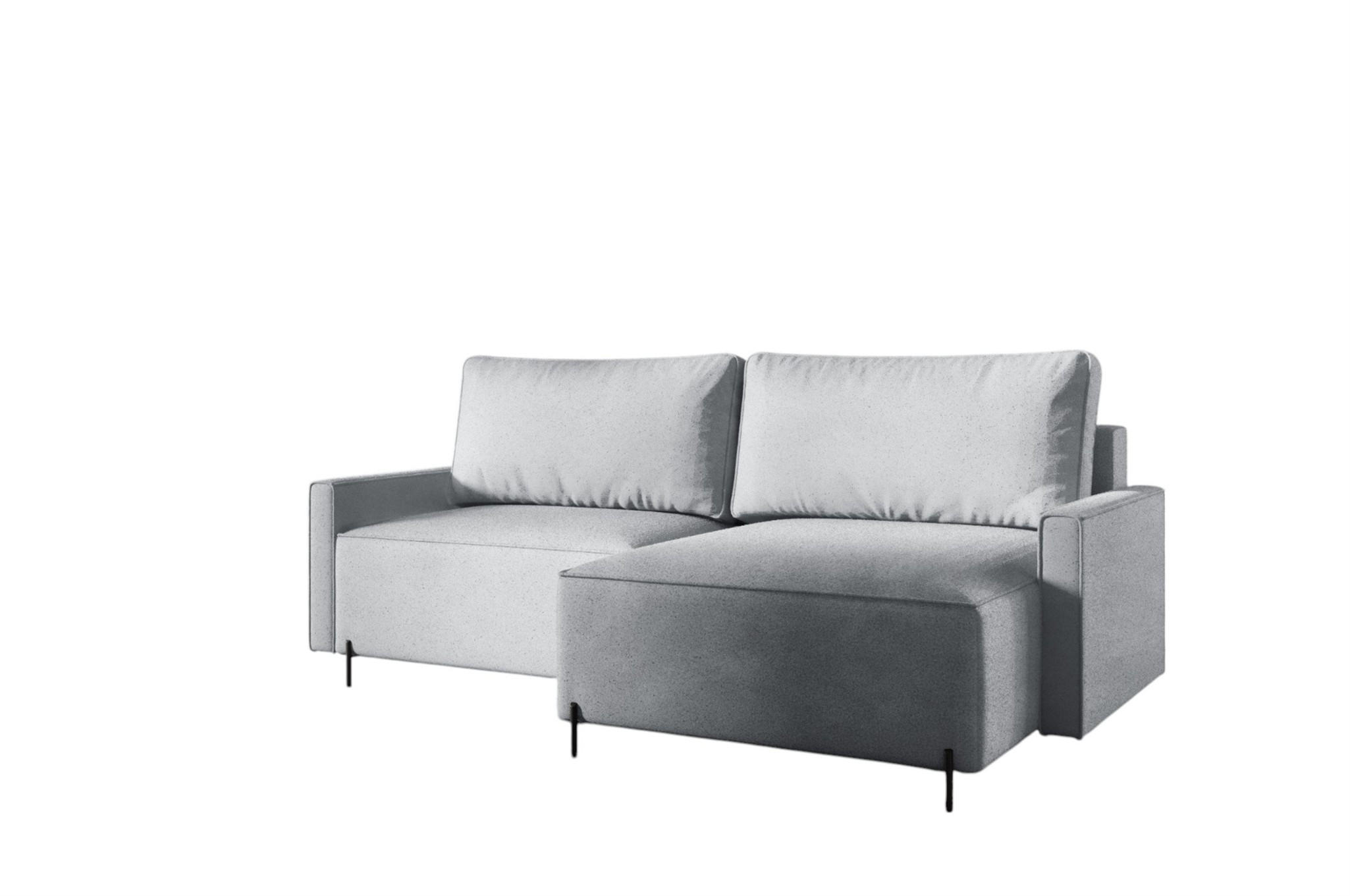 ECKSOFA Braga Mit Schlaffunktion - Grau, Holzwerkstoff/Textil (229/148cm) - Fun Möbel