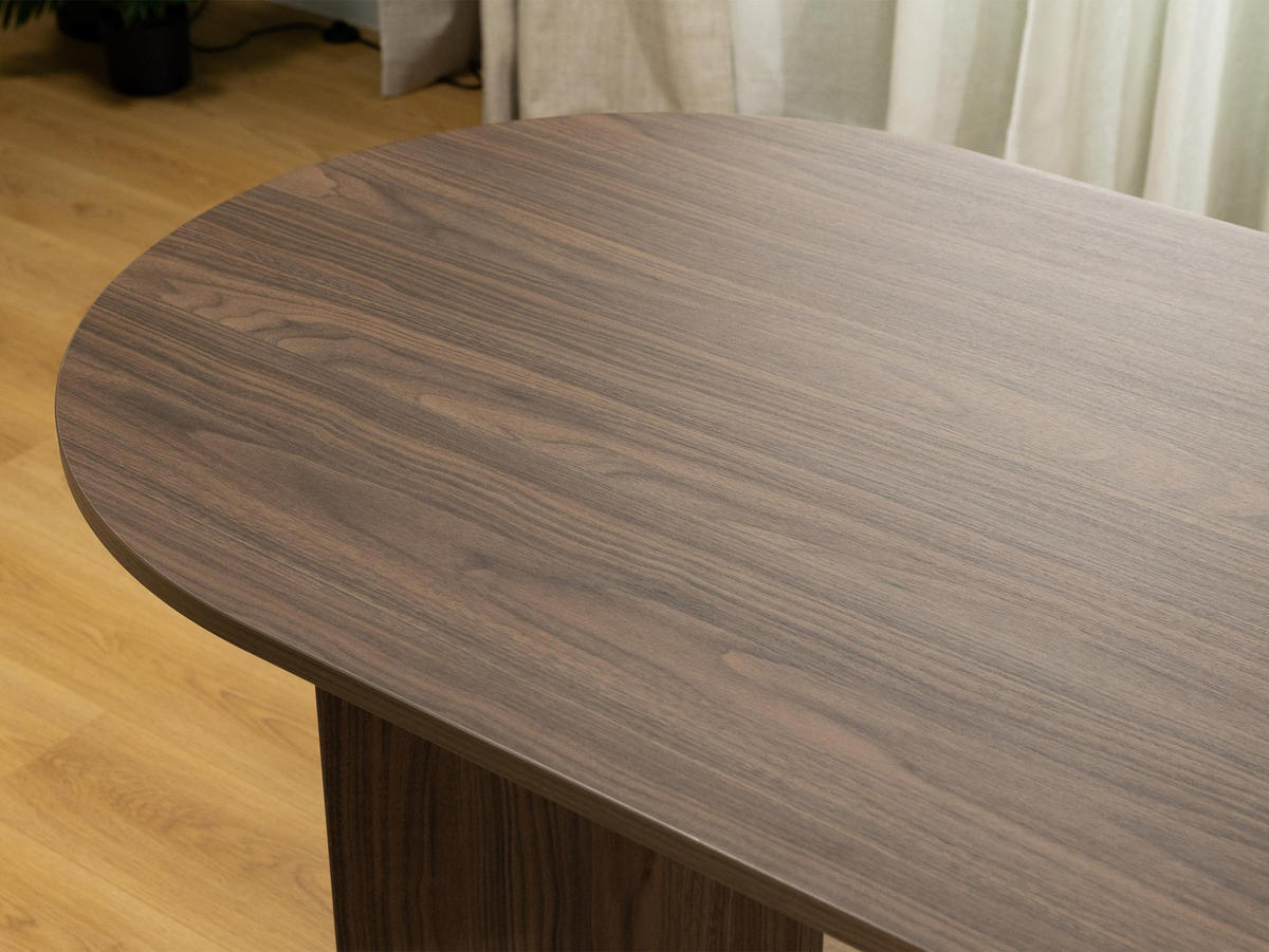 ESSTISCH Gelizo 22 mm - Nussbaumfarben, Holzwerkstoff (90/185/75cm) - MIRJAN24