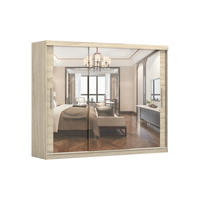 SCHIEBETÜRENSCHRANK - Milko 250 Sonoma - Sonoma Eiche, Holzwerkstoff/Metall (250/215/64cm) - Möblo