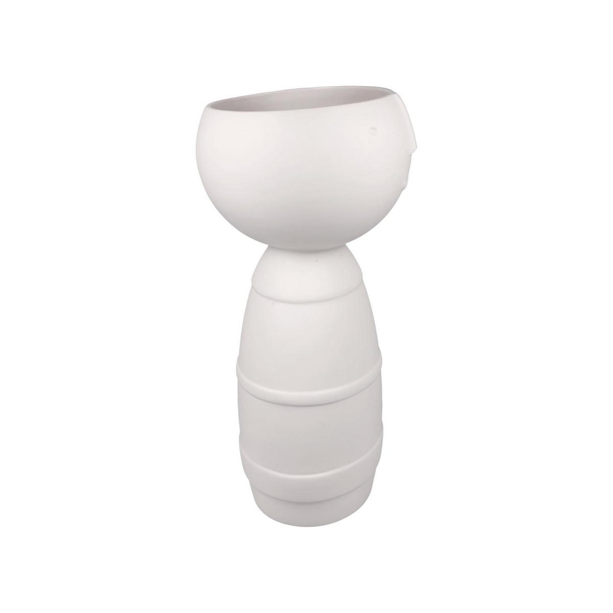 VASE "KLAUS" Studio 8 Vultus weiß 30 cm - Weiß, Keramik (30cm) - Goebel