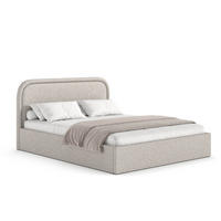 POLSTERBETT MONO mit Bettkasten, LOOP-02 - 160x200 cm - Greige/Beige, Holz/Textil (160/200cm) - mybed.