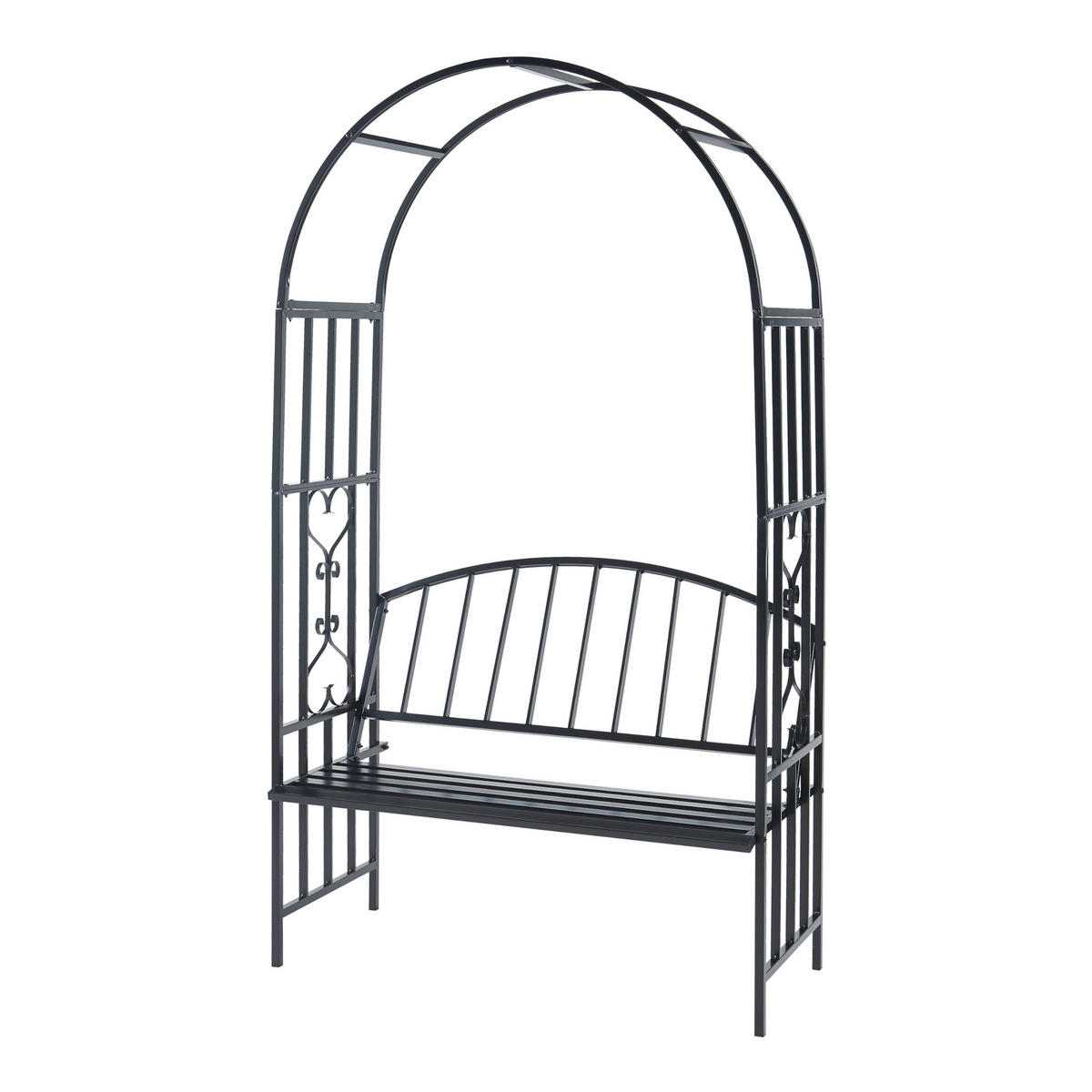 ROSENBOGEN Barile - Schwarz, Metall (114/205/55cm) - casa.pro
