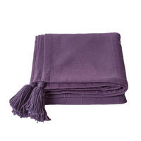 WOHNDECKE Rajput 150/200 cm, 100% Baumwolle - Lila, Textil (150/200cm) - Homescapes