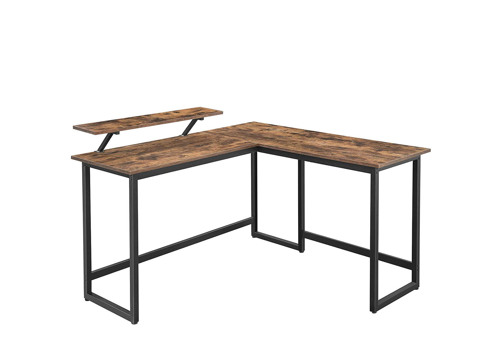 ECK-COMPUTERTISCH braun/schwarz - Braun, Holzwerkstoff (140/130/76cm) - A2A Home
