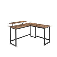 ECK-COMPUTERTISCH braun/schwarz - Braun, Holzwerkstoff (140/130/76cm) - A2A Home