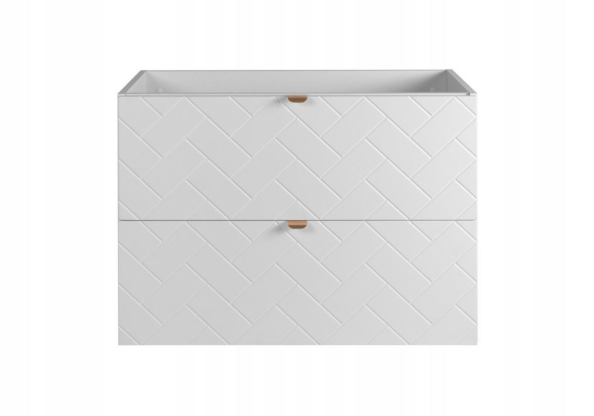 WASCHBECKUNTERSCHRANK TREND Weiß matt 80/46/60 cm - Weiß, Holzwerkstoff (80/60.7/46cm) - Rodan