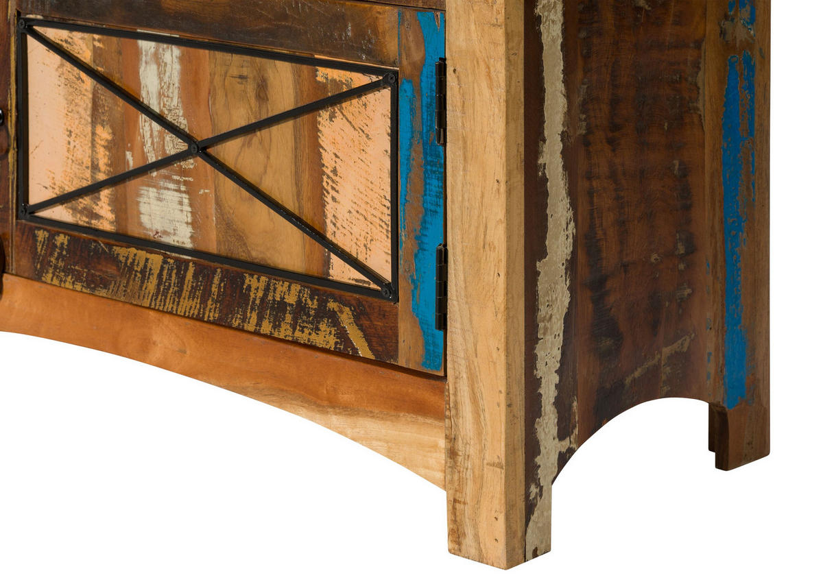 TV-BOARD Altholz 240x40x50 mehrfarbig lackiert NATURE OF SPIRIT #43 - Multicolor, Holz (240/50/40cm) - Massivmoebel24