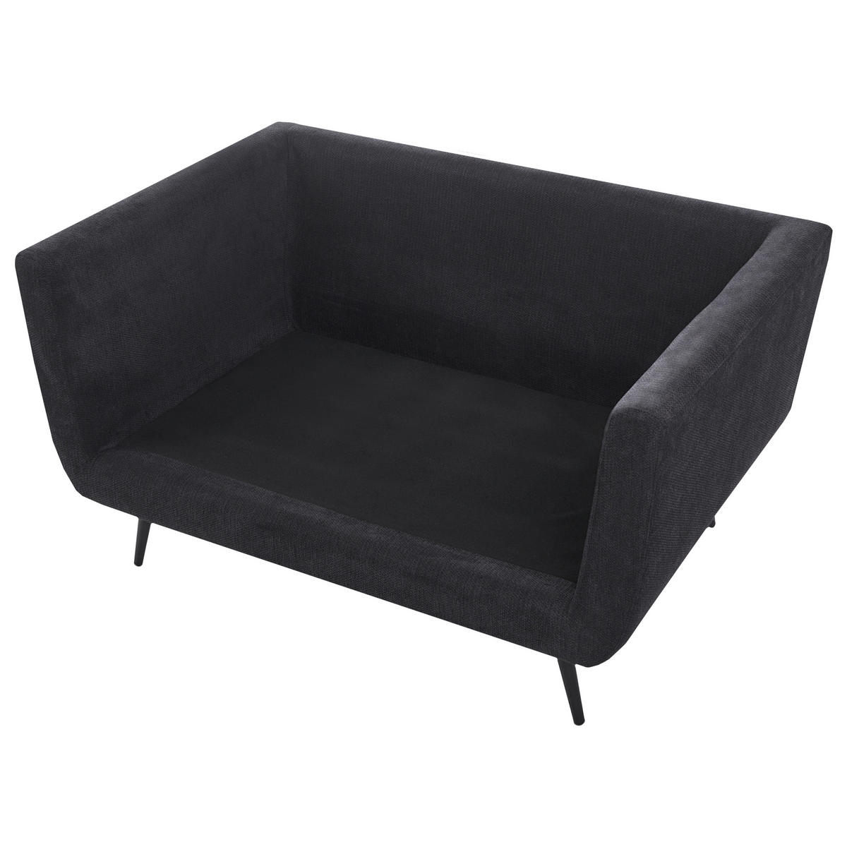 SESSEL Stoff Schwarz Bolga - Schwarz, Textil (119/89/83cm) - Beliani