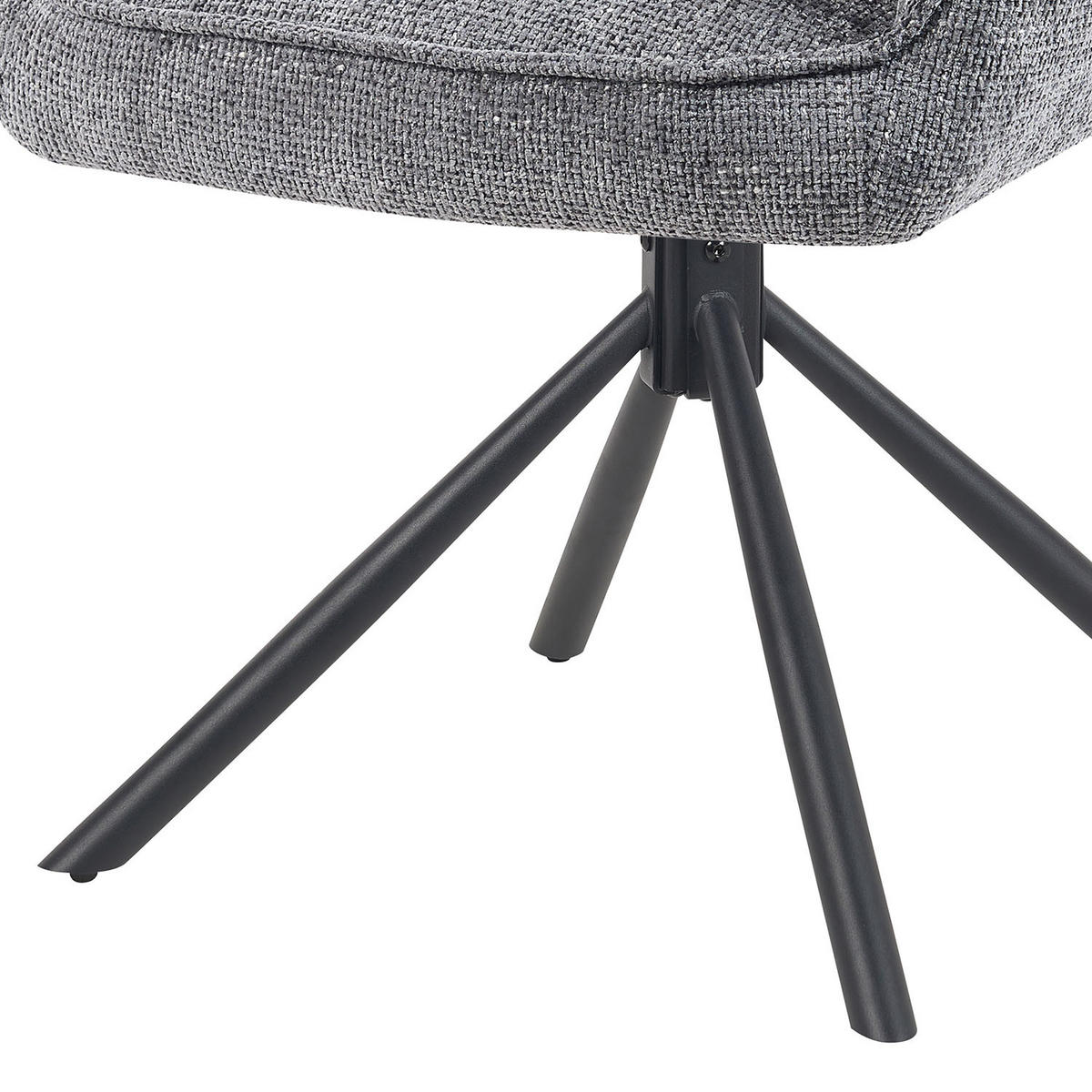 DREHSTUHL Mika-Daan - Schwarz/Grau, Textil/Metall (59/84/66cm) - DUBI Möbel