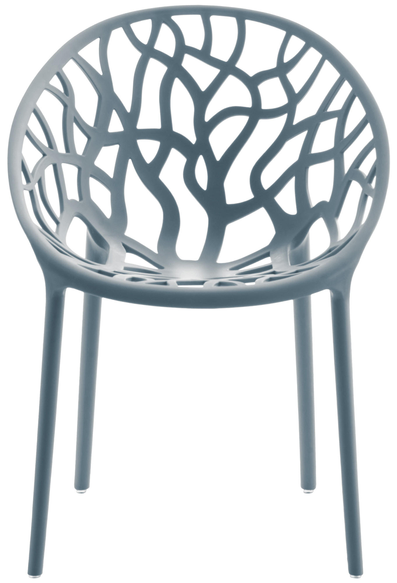 GARTENSTUHL 2er Set Kunststoff grau - Grau, Kunststoff (59/80/60cm) - CLP