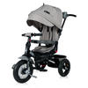 DREIRAD Jaguar 4 in 1 hellgrau Gummireifen, Sitz drehbar, Stange, verstellbar - Grau, Metall (120/53/103cm) - Lorelli