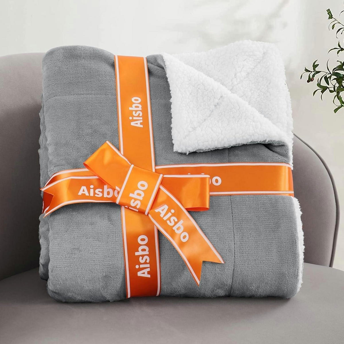 KUSCHELDECKE Sherpa Fleece 220 x 240 cm Grau - Grau, Textil (220/240cm)