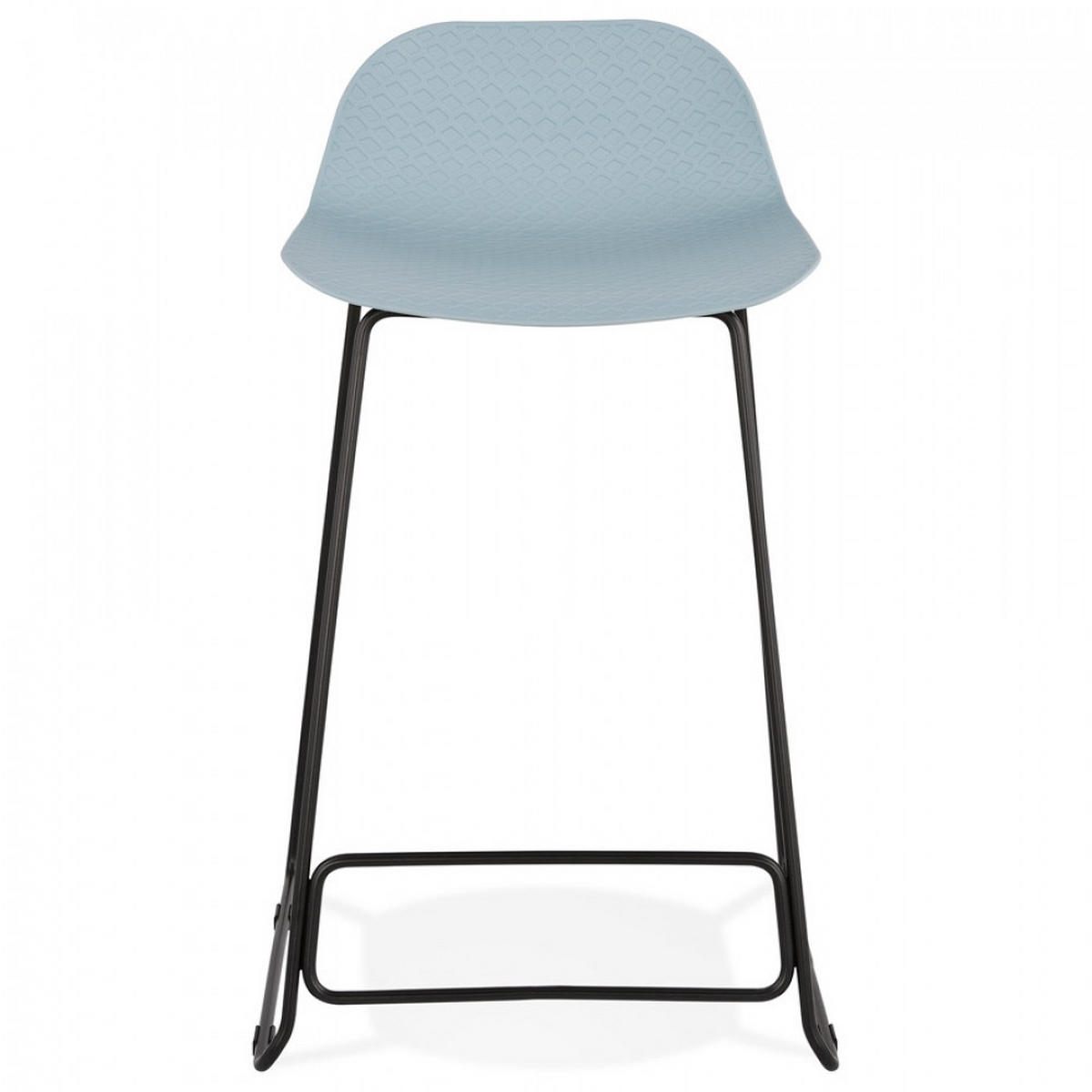 BARHOCKER Blau 49x85x53cm - Blau/Schwarz, Kunststoff/Metall (49/85/53cm) - AlterEgo