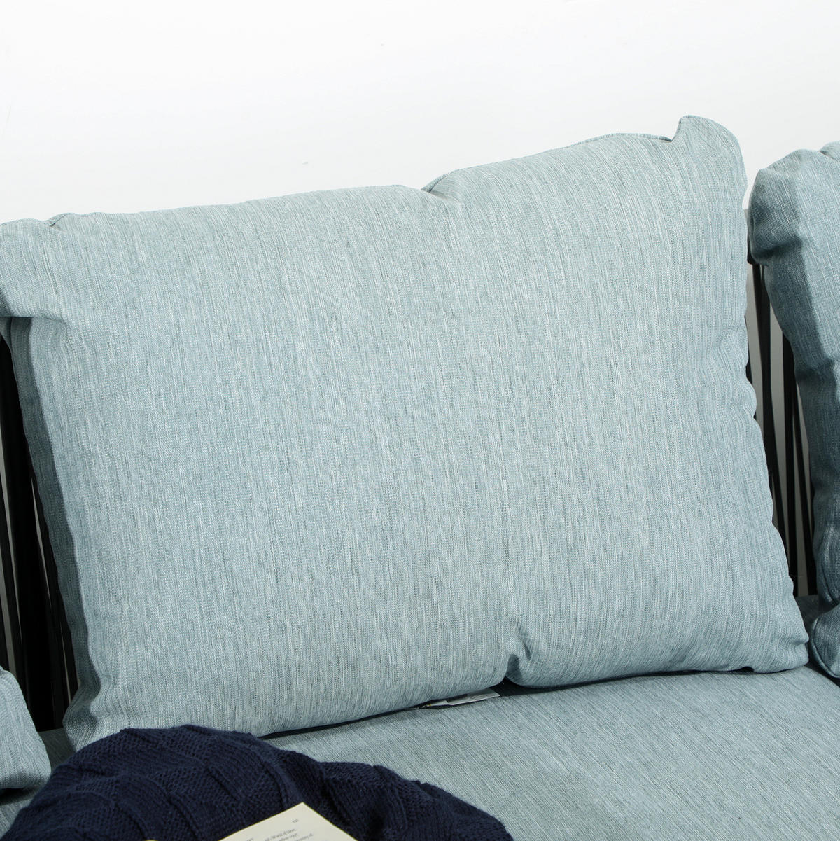GARTENMÖBEL-SET 120/71/65 cm mit Couchtisch und Kissen, Aluminium und Kunstrattan, Grau - Grau, Metall - Redom
