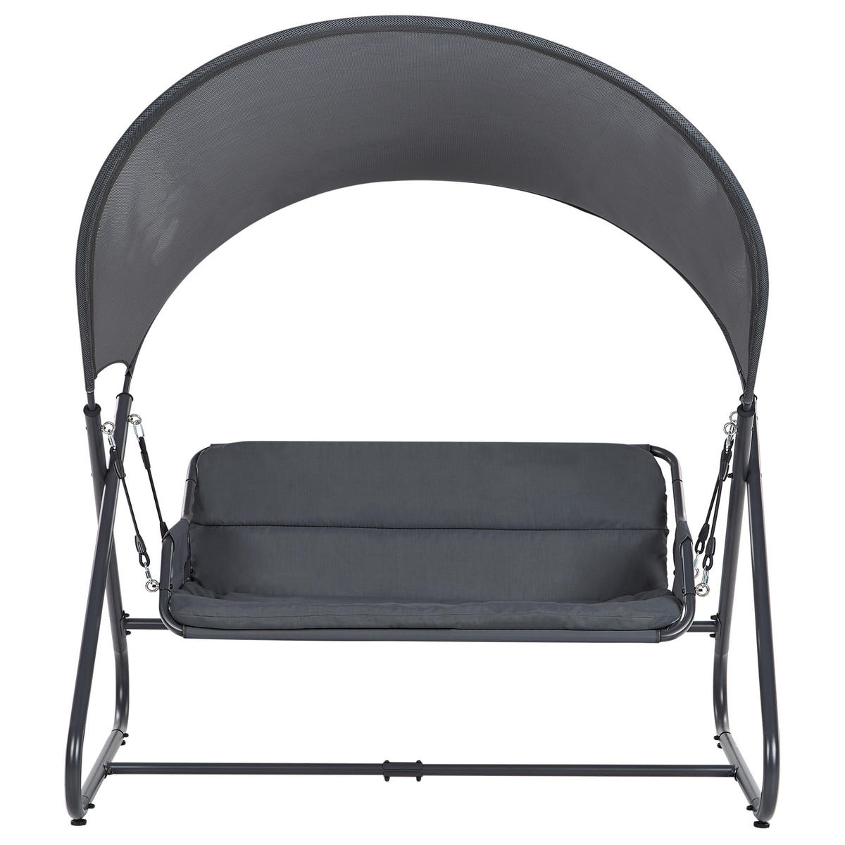 HOLLYWOODSCHAUKEL Grau Solagna - Grau, Metall (168/187/113cm) - Beliani