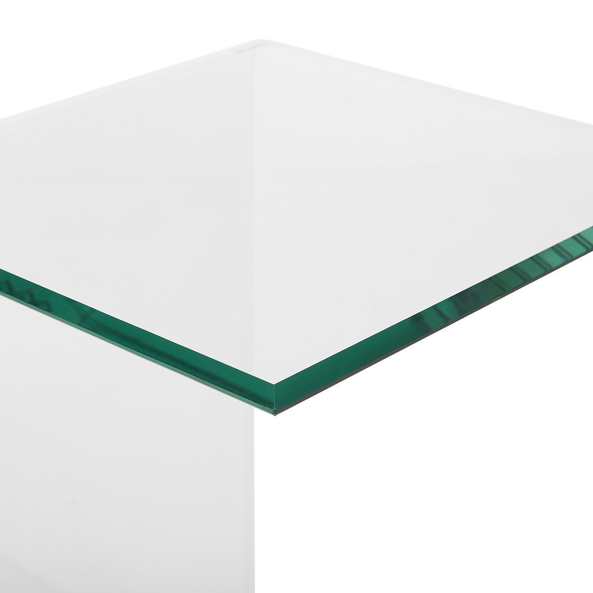 BEISTELLTISCH Glas transparent 40/40/61 cm Lourdes - Transparent, Glas (40/40/61cm) - Beliani