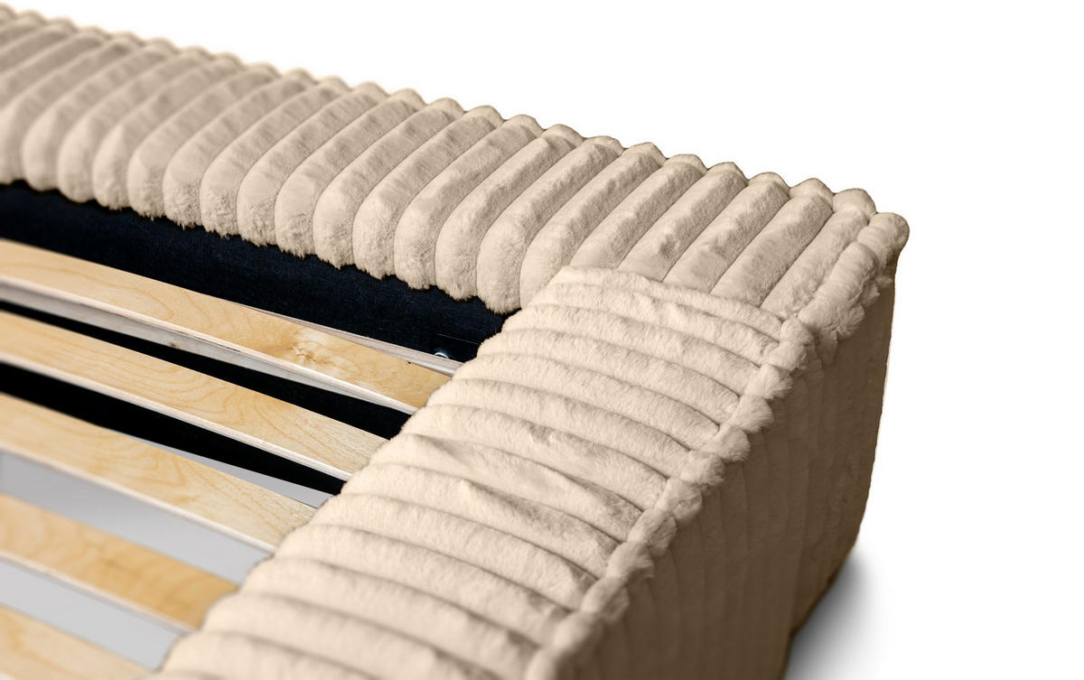 POLSTERBETT Doppelbett Burren 180x200 cm Beige - Beige, Textil (180/200cm) - Meblito