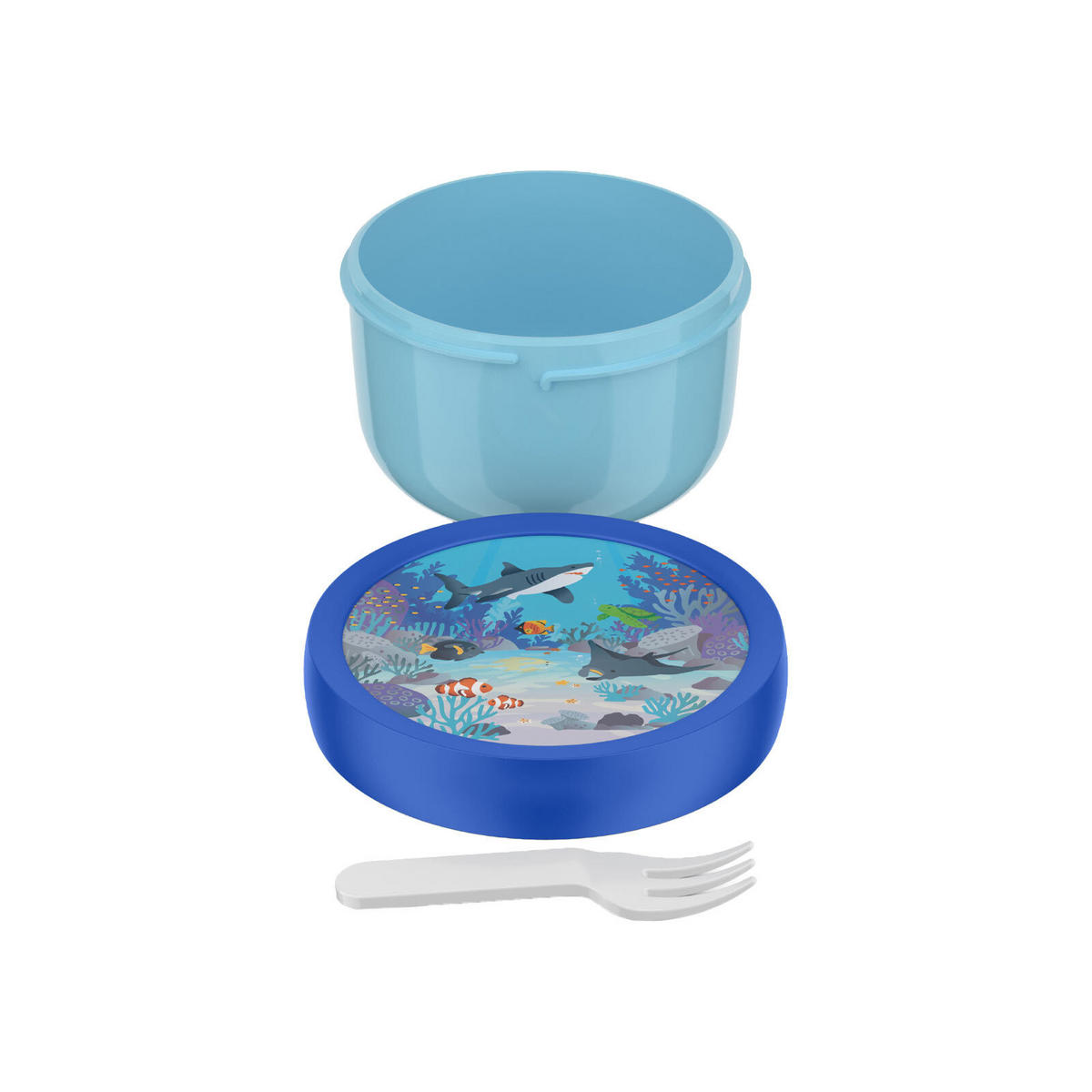 FRUCHTBOX Campus Tropical Ocean 300 ml - Blau/Hellblau, Kunststoff (6.7/10.4/6.7cm) - Mepal
