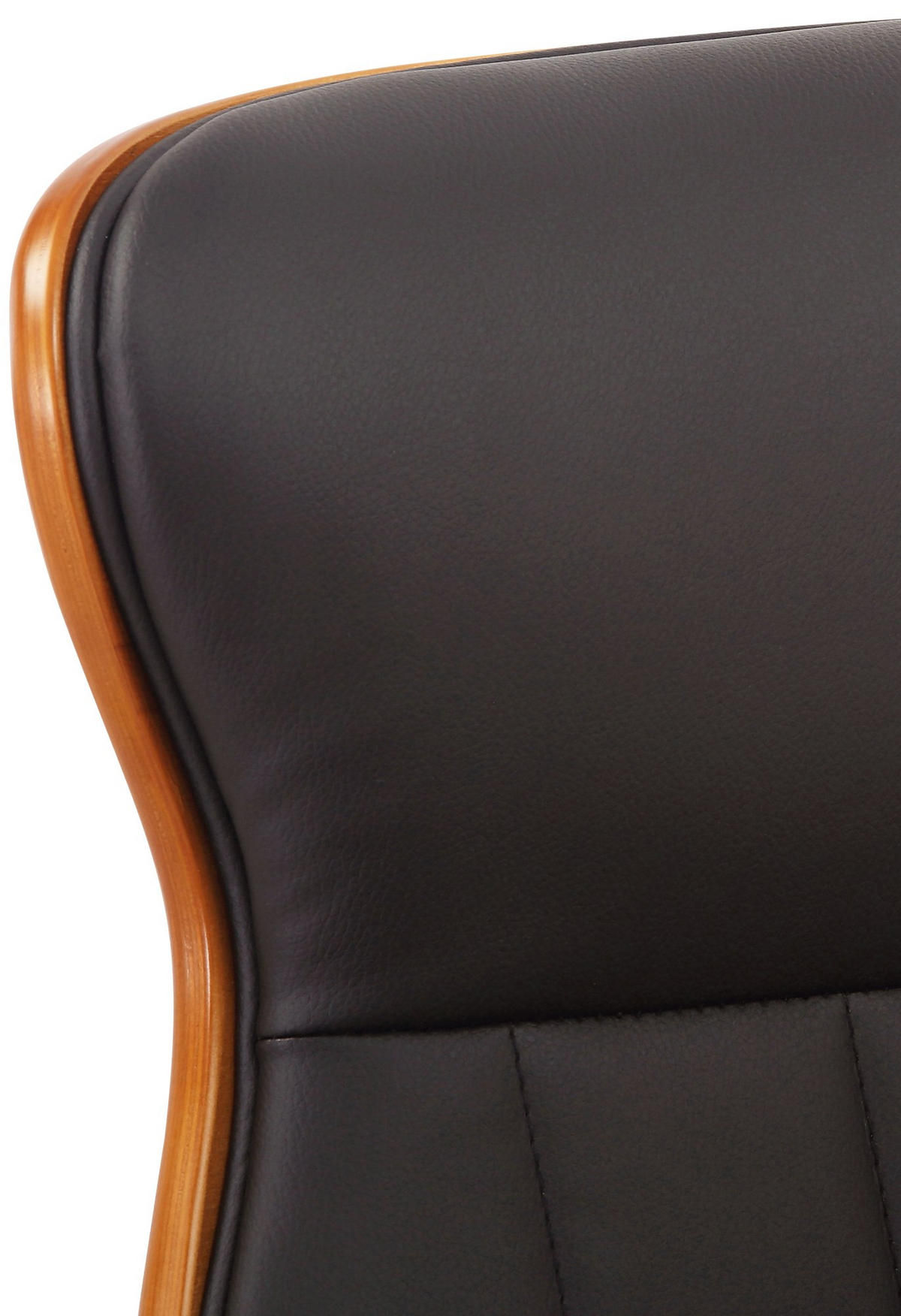 DREHSTUHL Lederlook walnuss/braun - Chromfarben/Walnussfarben, Textil/Metall (63/100/68cm) - CLP