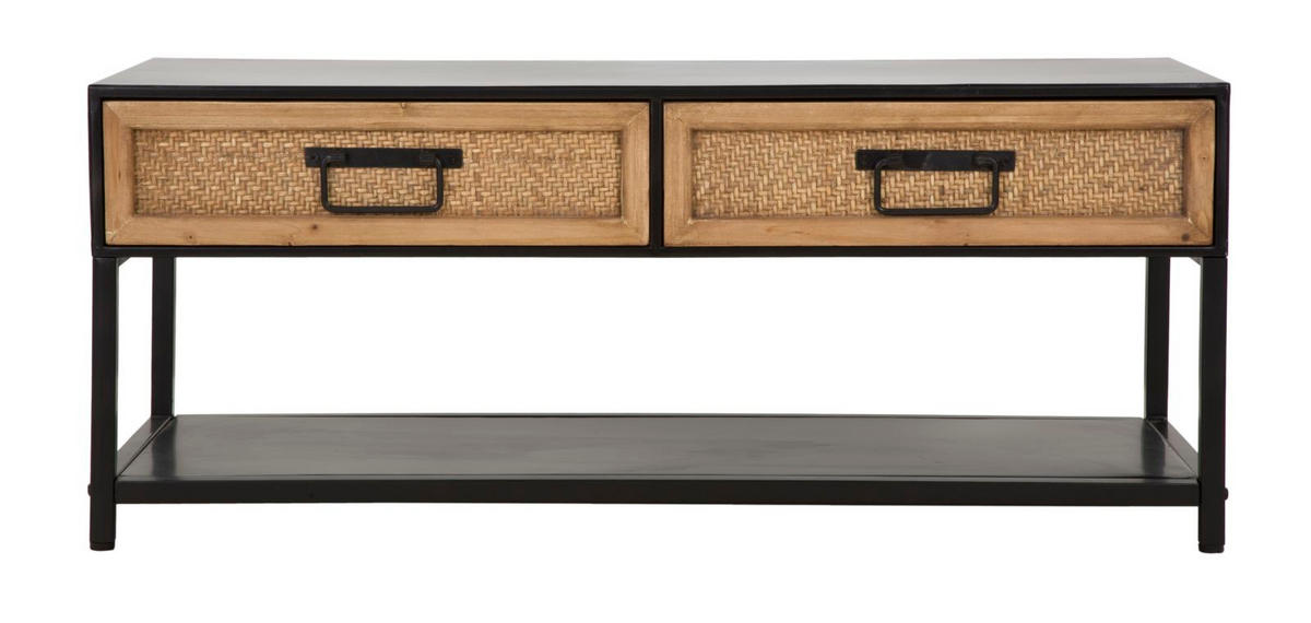 TV-LOWBOARD Hanoi, mehrfarbig, Eisen und MDF, 95 x 38 x 38 cm - Multicolor, Holzwerkstoff/Metall (95/38/38cm) - Mauro Ferretti