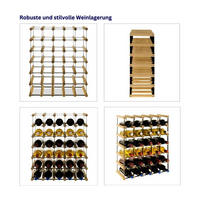 WEINREGAL Vinotega Mod Metal 62,5x52,5x24,5 cm 5x6 Flaschen Massives Kiefernholz Braun Geölt - Braun, Holz (52.5/62.5/24.5cm) - PROREGAL