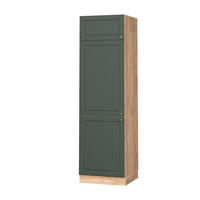 KÜCHENSCHRANK Fame-Line Grün-Gold Landhaus 60 cm - Honigeiche/Eiche Wotan, Holzwerkstoff (60/206.8/58.1cm) - Vicco