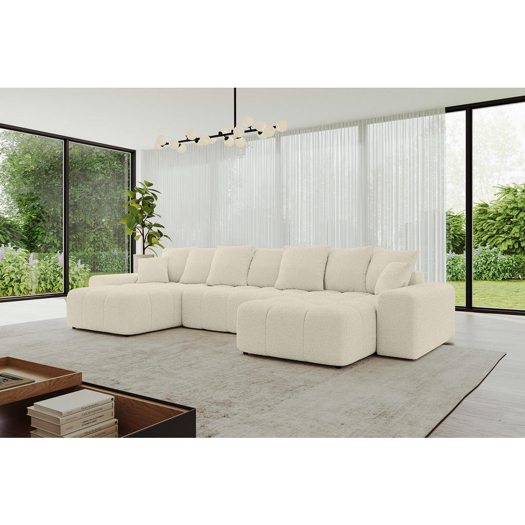 Thumbnail - Altdecor Wohnlandschaft, Beige, Textil, 6-Sitzer, 390x84x175 cm, Wohnzimmer, Sofas & Couches, Wohnlandschaften, Wohnland...