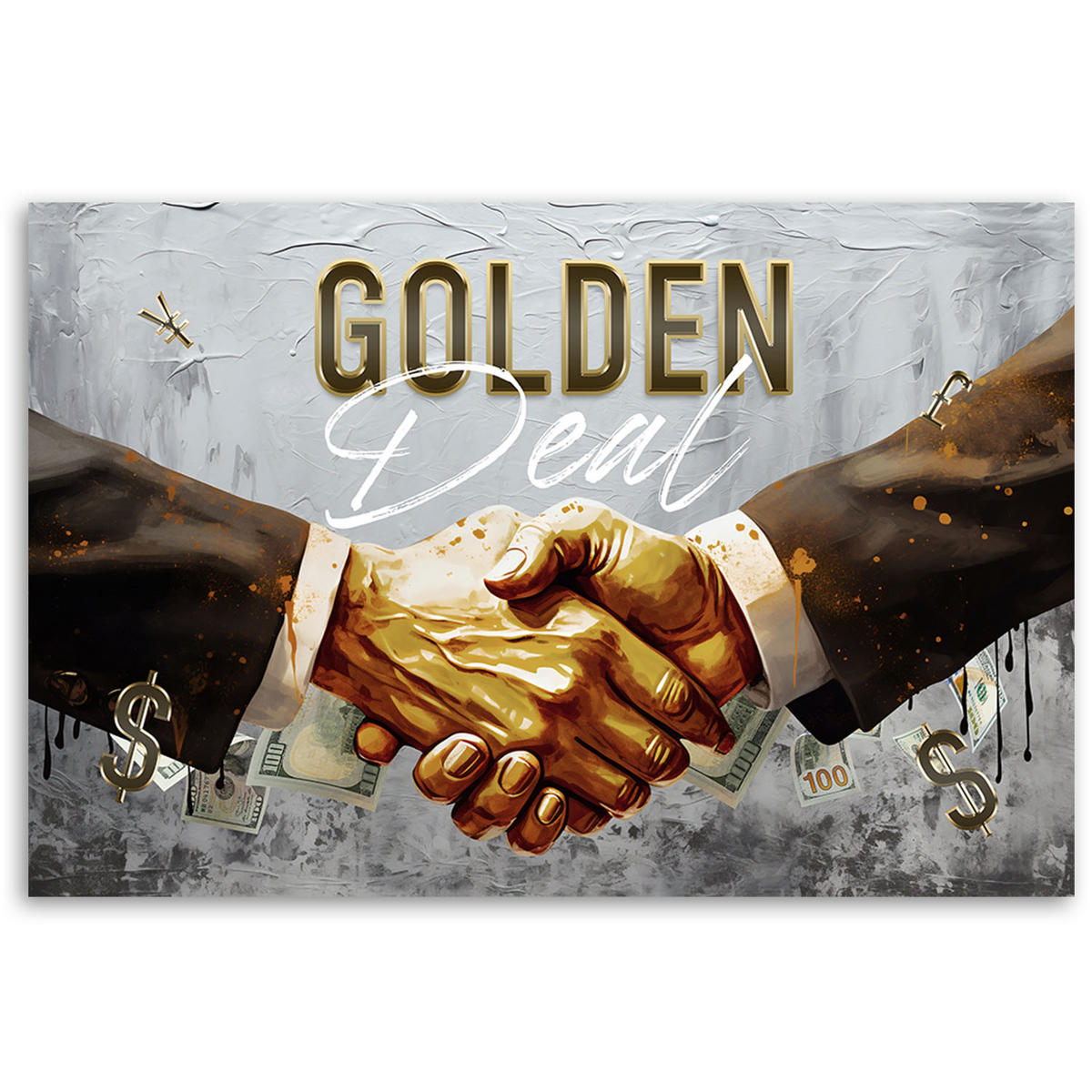 KUNSTDRUCK Gold 120/80 cm - Goldfarben, Textil (120/80cm) - KUNSTLOFT